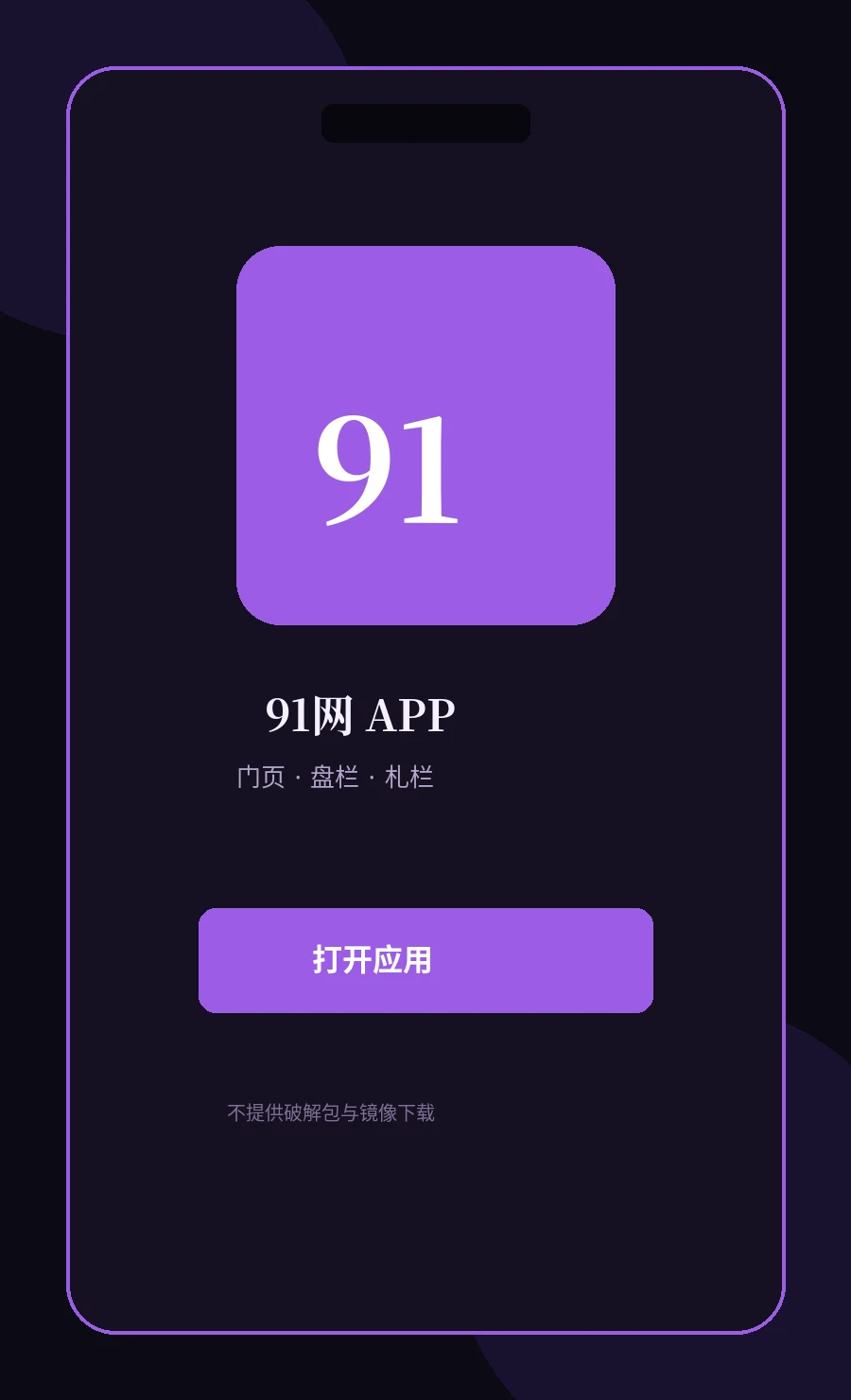 91网APP服务界面